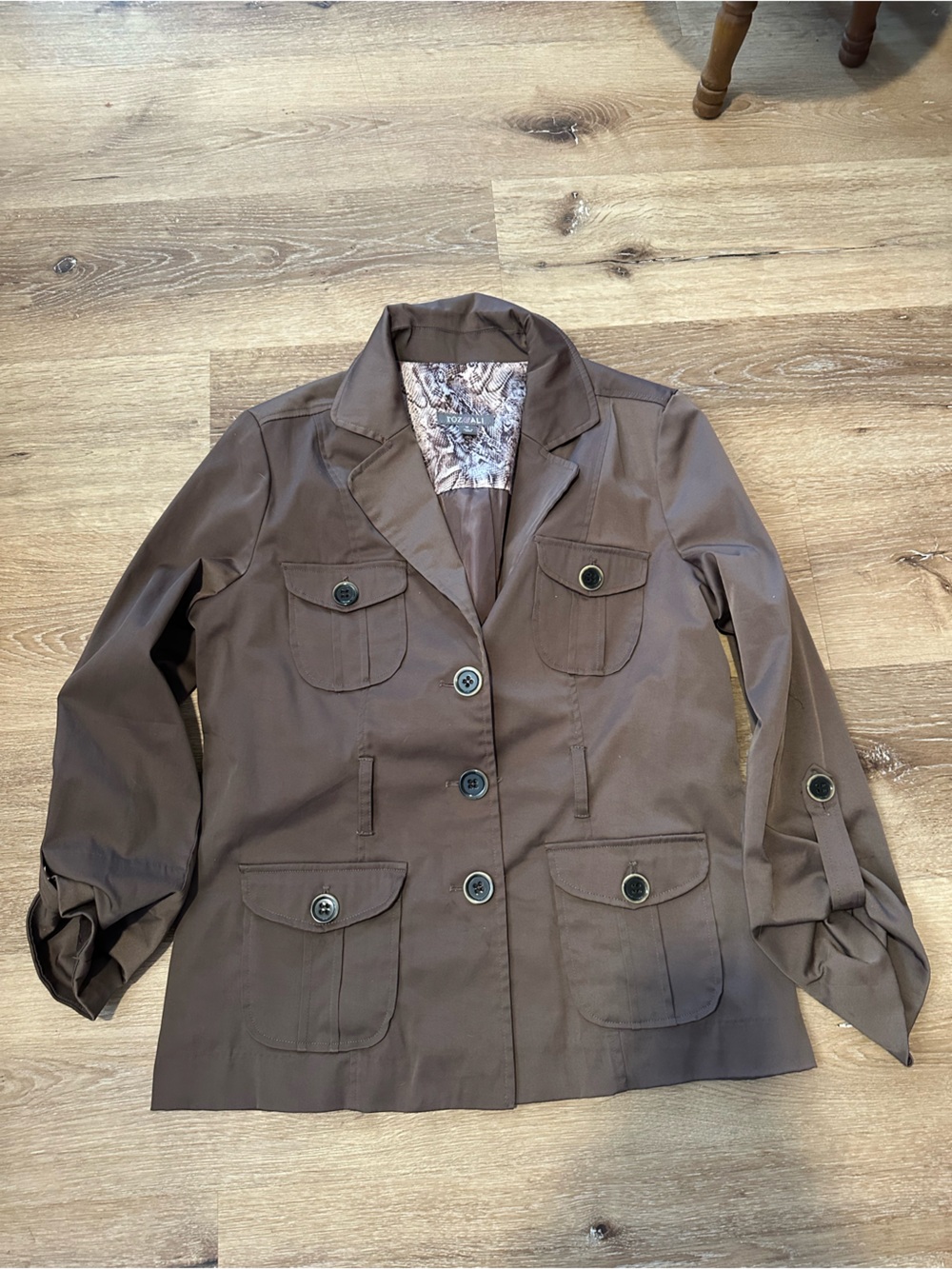 Roz & Ali Brown Utility-Style Women's Jacket